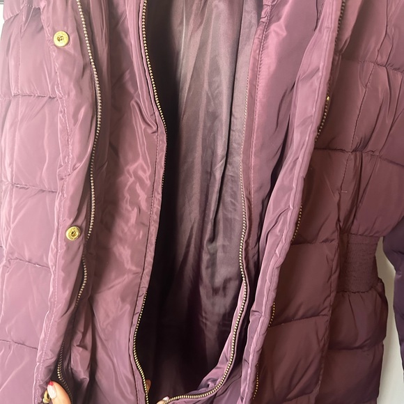 SOLD !! COLE HAAN SIGNATURE Women's 40" Taffeta Down Hooded Coat - Picture 9 of 9